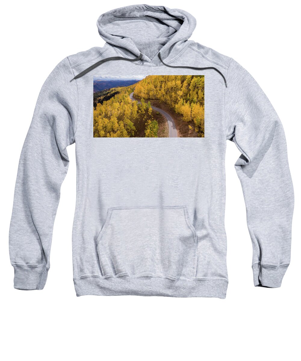 Fall Sweatshirt featuring the photograph Winding through Fall by Wesley Aston