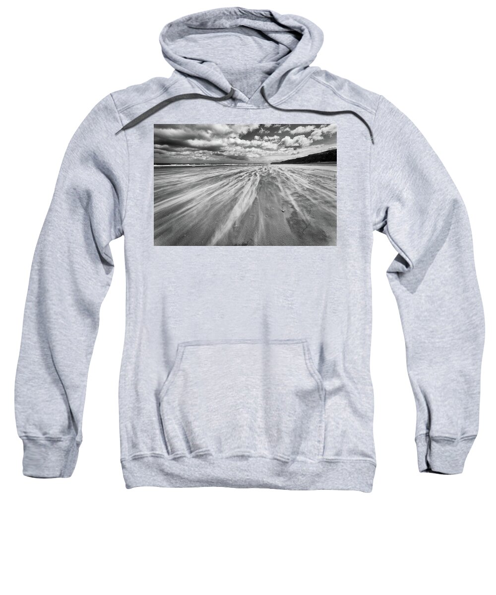 Benone Sweatshirt featuring the photograph Windswept Benone by Nigel R Bell