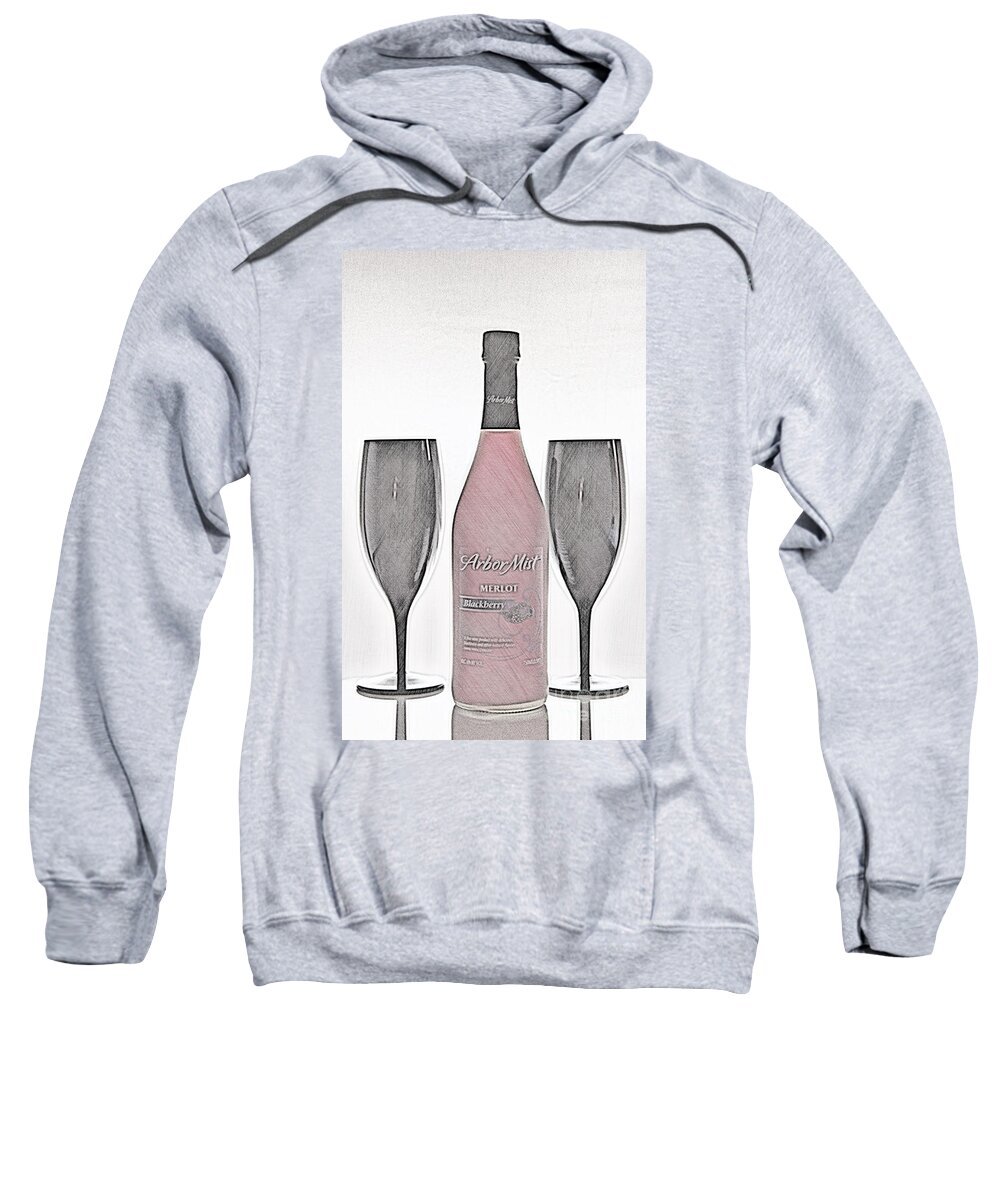 Wine Sweatshirt featuring the photograph Wine for Two by Sherry Hallemeier
