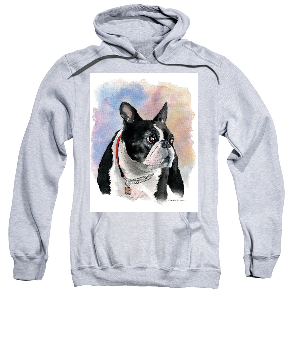 Dog Sweatshirt featuring the painting Winnipeg Teddy by Louise Howarth