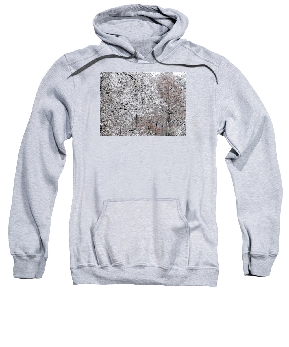 Winter Fantasy Tree Trees Forest Photo Photograph Photographic A An The Craig Walters Art Artist Artistic Ice Snow Hoarfrost Sweatshirt featuring the digital art Winter Fantasy by Craig Walters