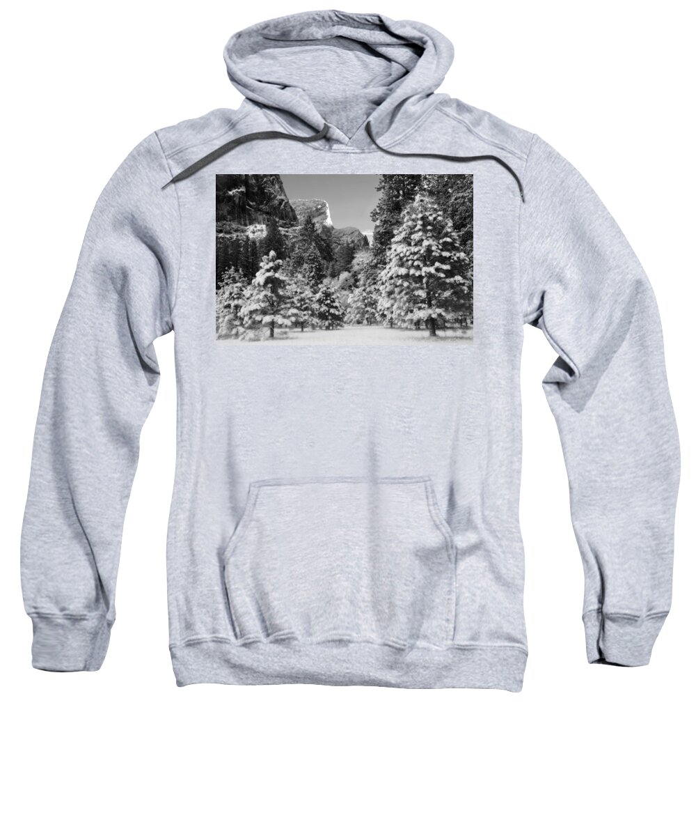 Tree Sweatshirt featuring the photograph Winter in Yosemite Valley by Lawrence Knutsson
