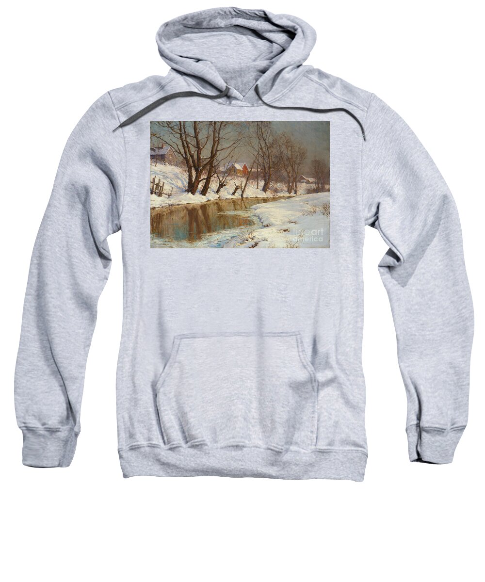Winter Sweatshirt featuring the painting Winter Morning by Walter Launt Palmer