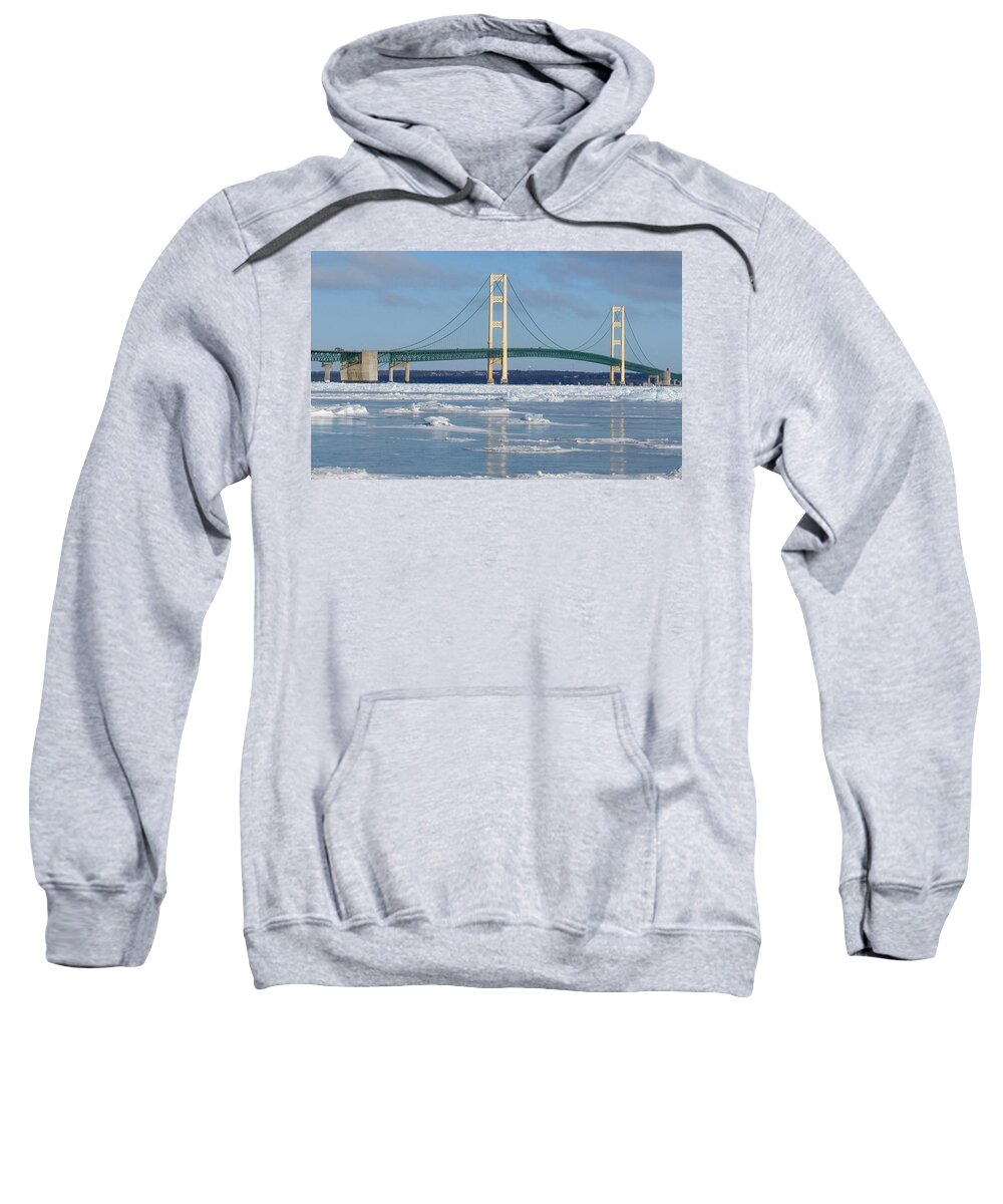 Ice Sweatshirt featuring the photograph Wintery Bridge by Keith Stokes