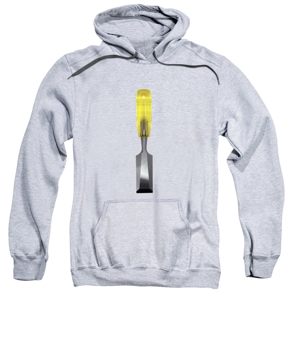 Blade Sweatshirt featuring the photograph Wood Chisel w Bright Yellow Plastic Handle by YoPedro