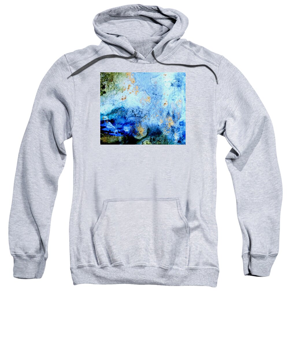 Abstract Sweatshirt featuring the painting Written in Water by Louise Adams