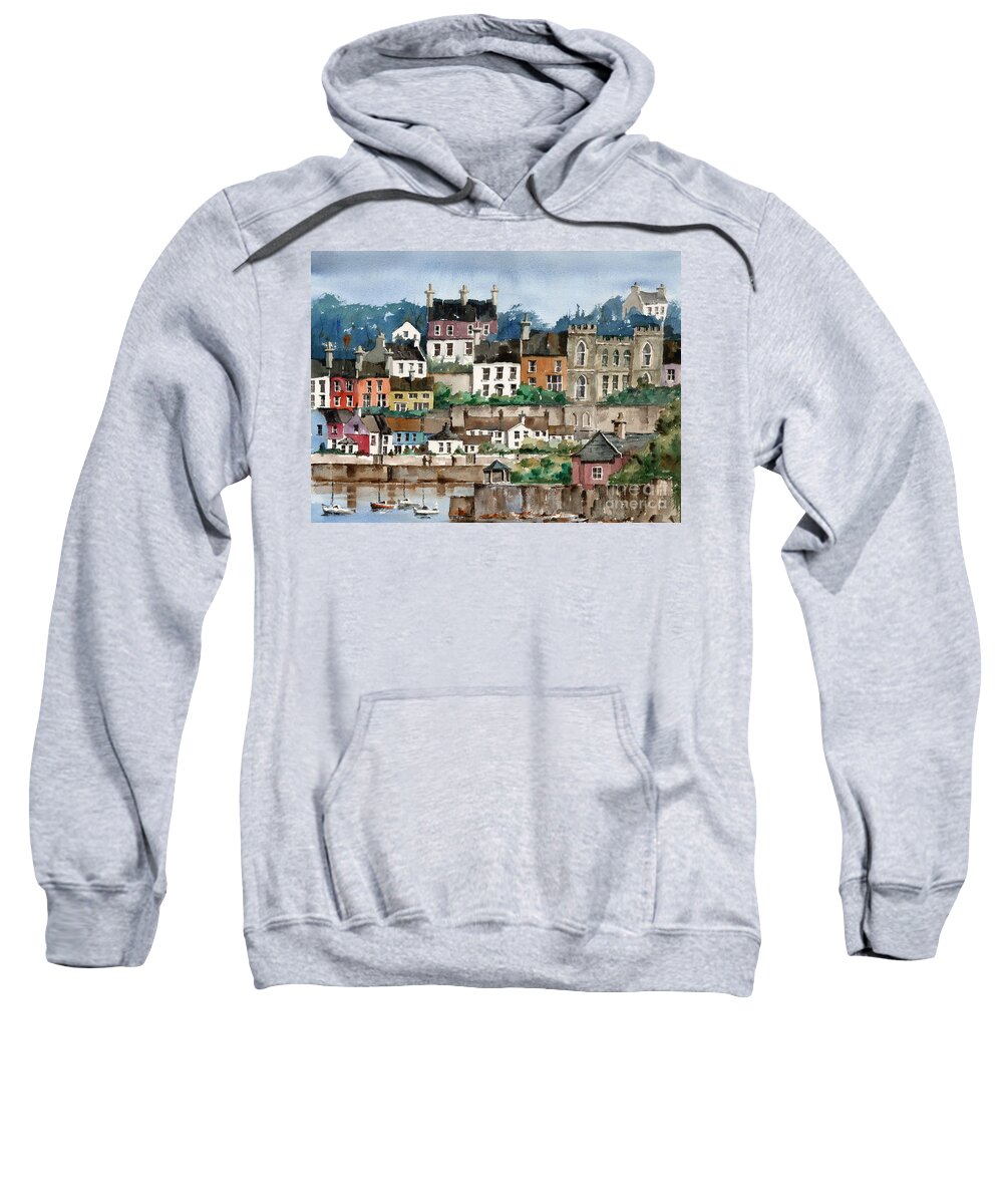 Cork Sweatshirt featuring the painting F 762  Kinsale Harbour, Cork by Val Byrne