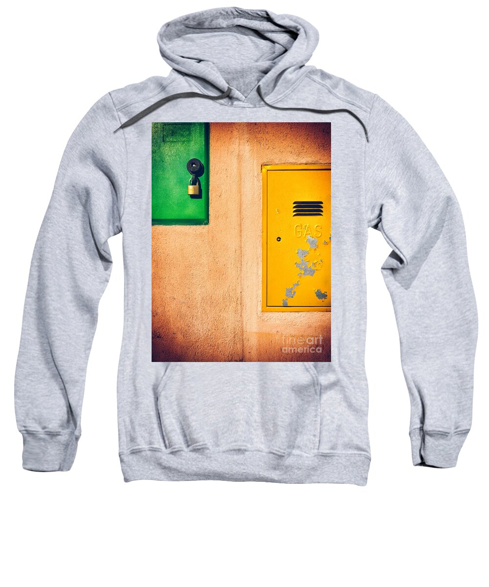Abstract Sweatshirt featuring the photograph Yellow and green by Silvia Ganora
