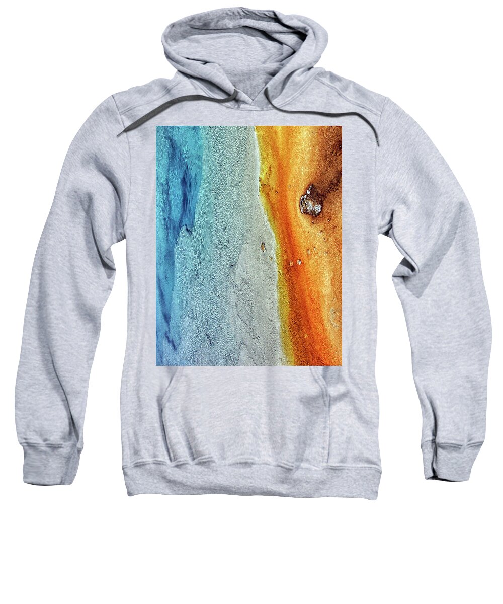 Yellowstone Pool Sweatshirt featuring the photograph Yellowstone Abstract by Art Cole