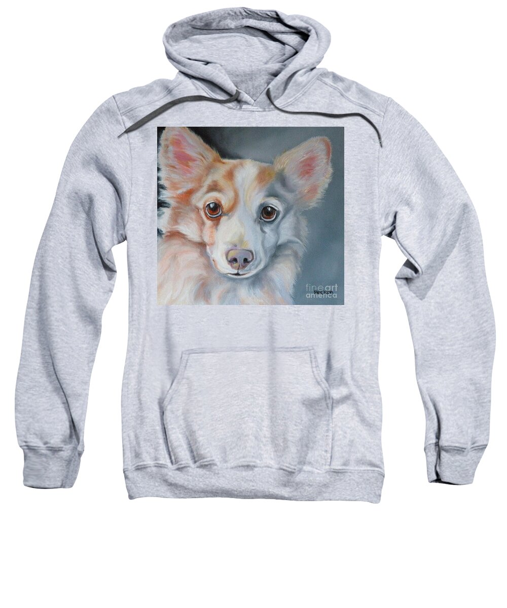  Dog Paintings Sweatshirt featuring the painting You Are All Mine by Susan A Becker