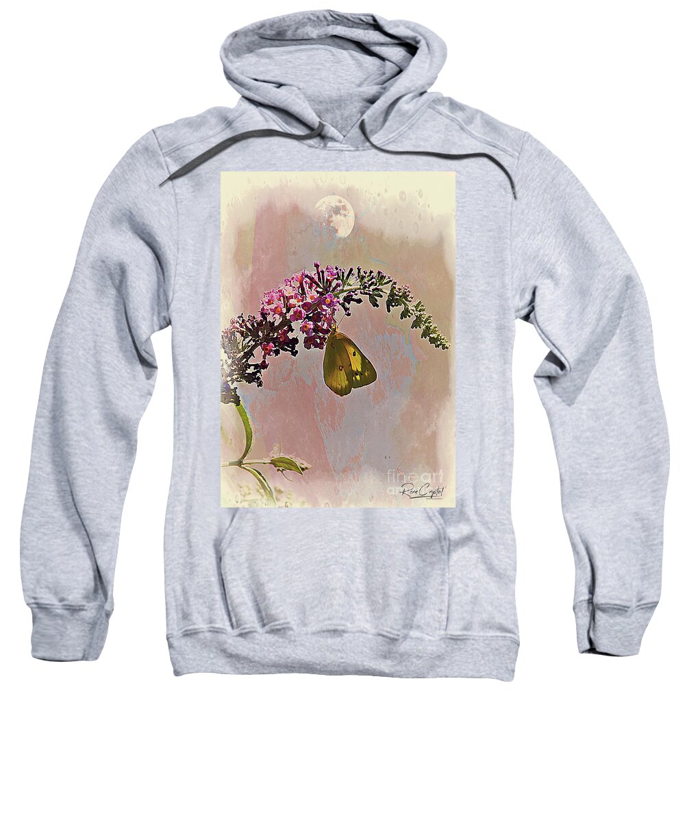 Moth Sweatshirt featuring the photograph You, Me And The Daytime Moon by Rene Crystal
