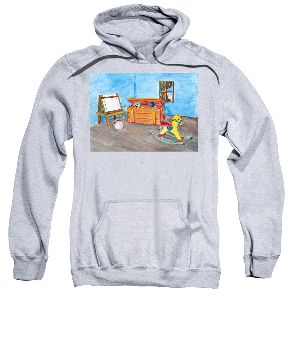 Toy Sweatshirt featuring the painting Your Toy Room by David Bigelow
