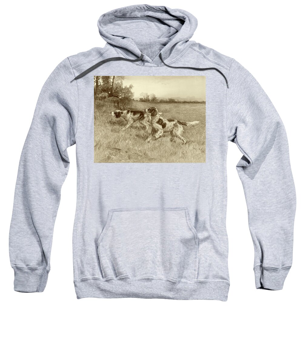 Sporting Sweatshirt featuring the painting A Thrilling Moment #1 by E.h. Osthaus