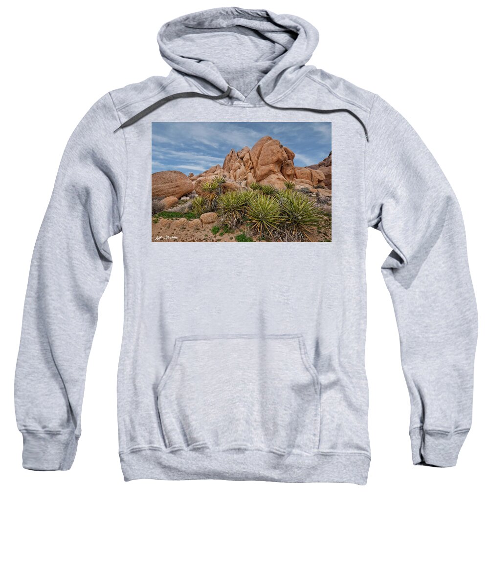 Arid Climate Sweatshirt featuring the photograph Gneiss Rock Formations #1 by Jeff Goulden