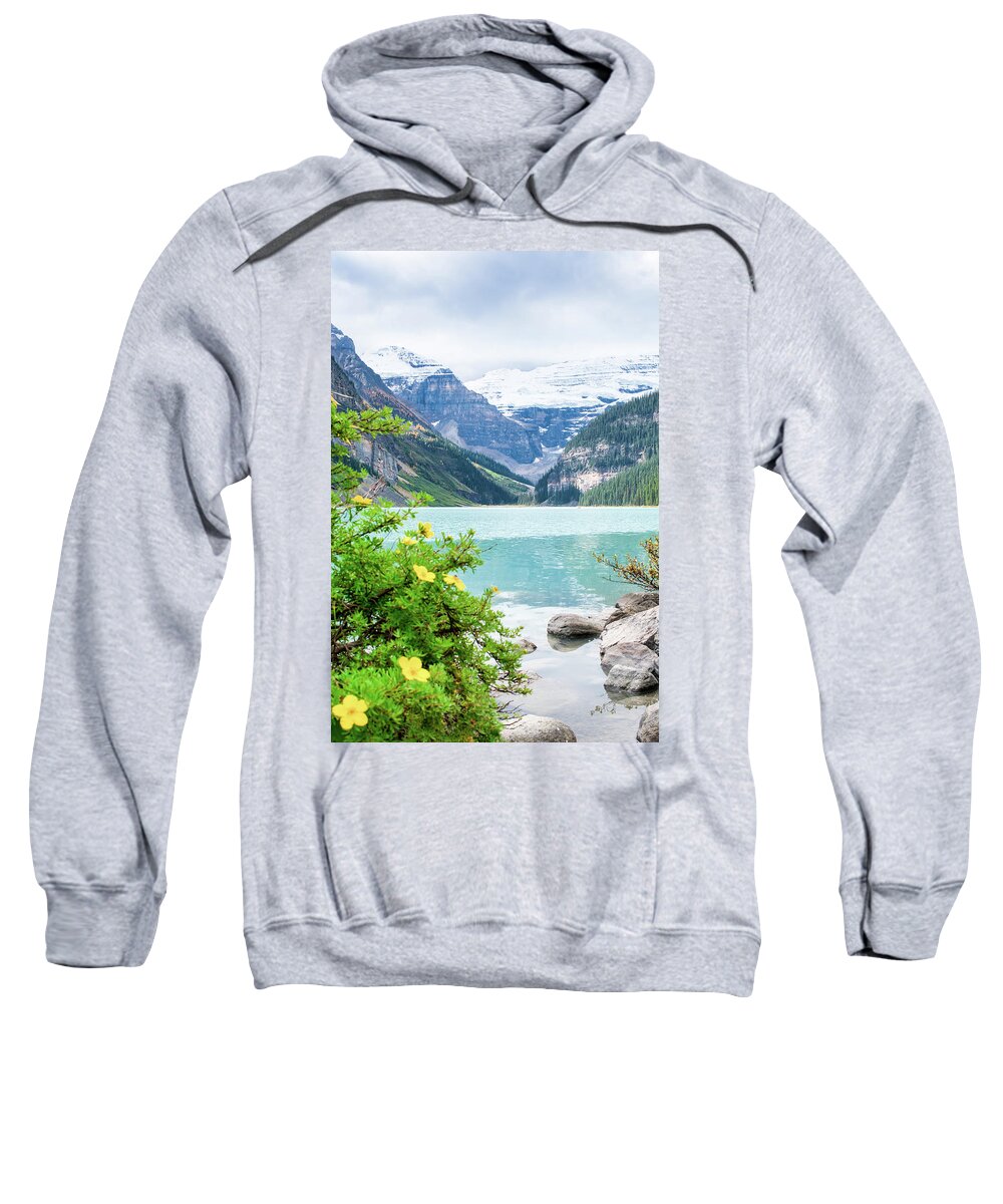 Alberta Sweatshirt featuring the photograph Lake Louise Banff #1 by Nick Mares
