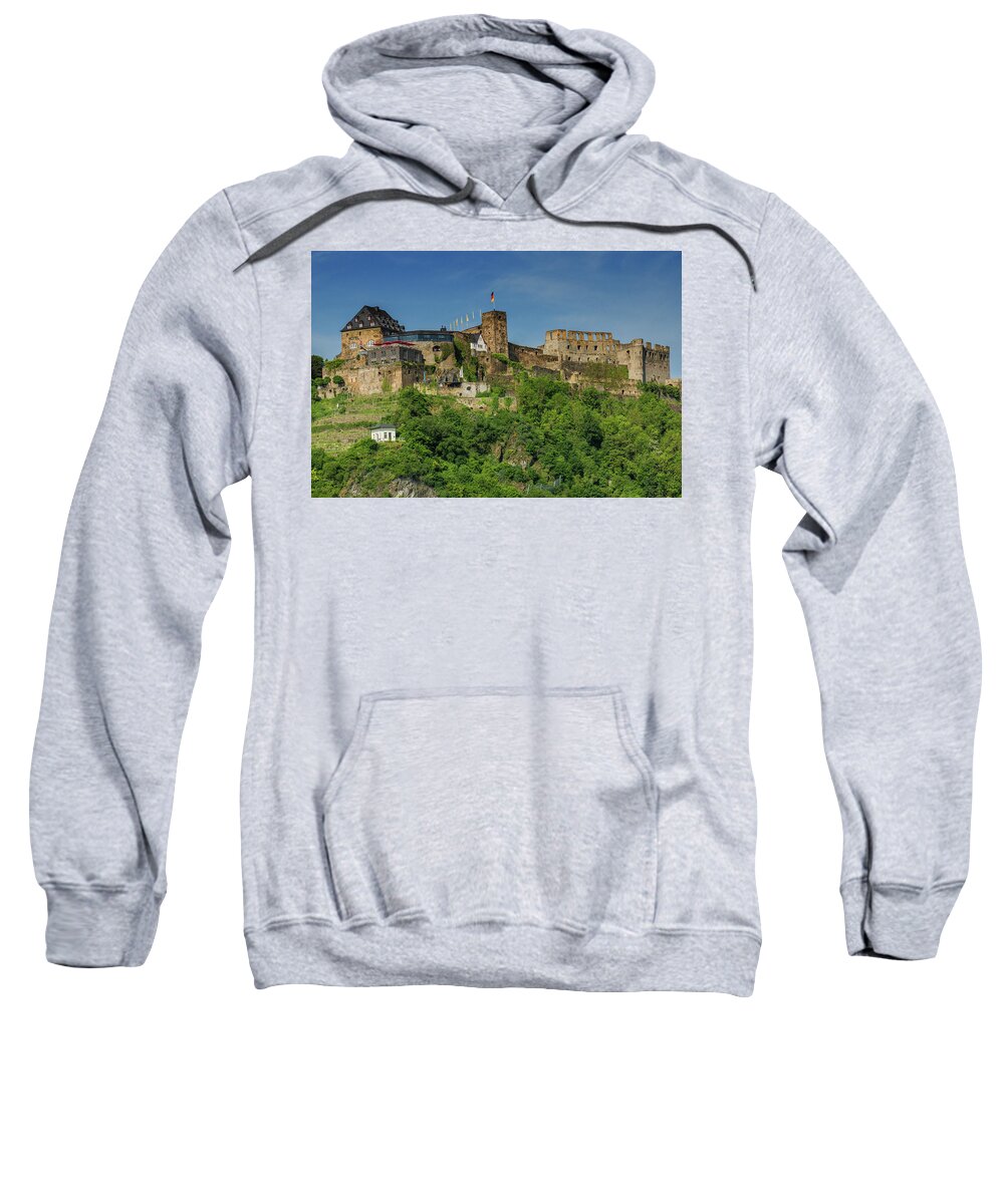 Europe Sweatshirt featuring the photograph Rheinfels Fortress #1 by Donald Pash