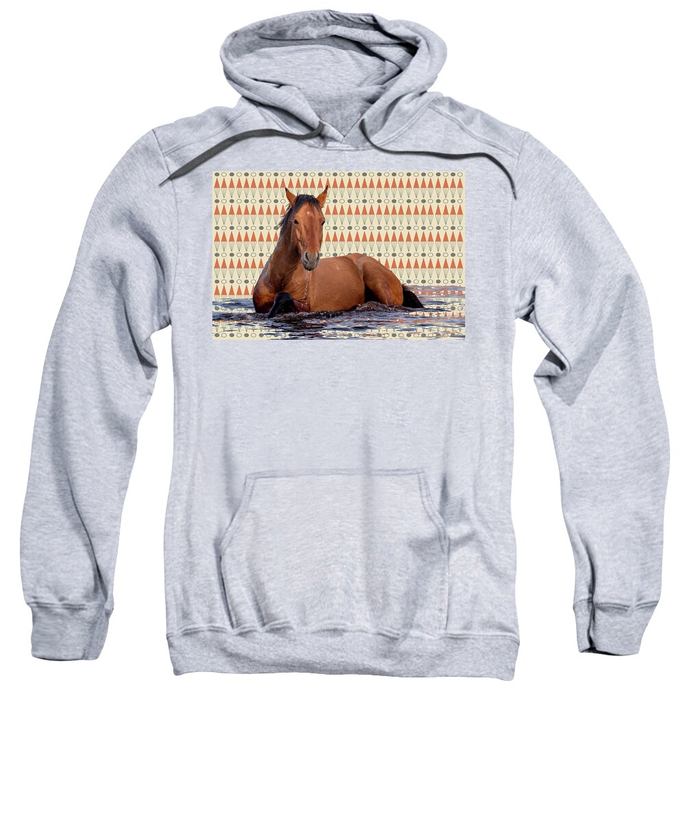 Wild Horses Sweatshirt featuring the photograph River #1 by Mary Hone