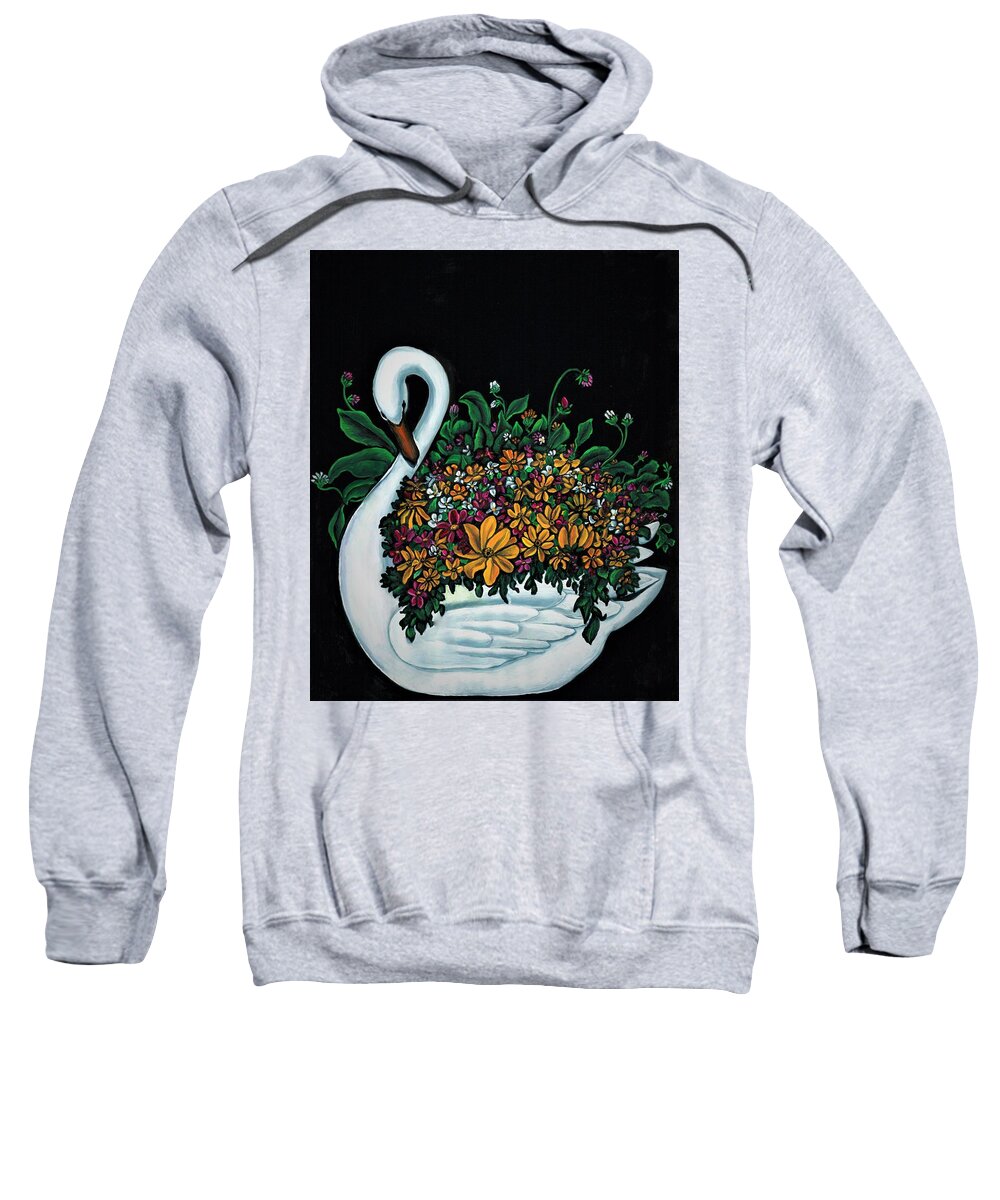 Still Life Sweatshirt featuring the painting Still life with flowers #1 by Tara Krishna