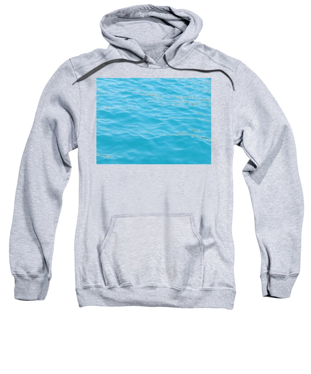 Sea Sweatshirt featuring the photograph The texture of the Aegean Sea water #1 by Oleg Prokopenko