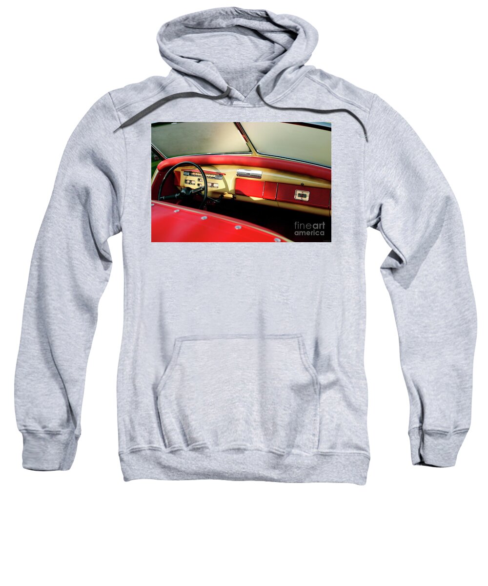 Vintage Sweatshirt featuring the photograph 1940 Mercury dashboard by Lucie Collins