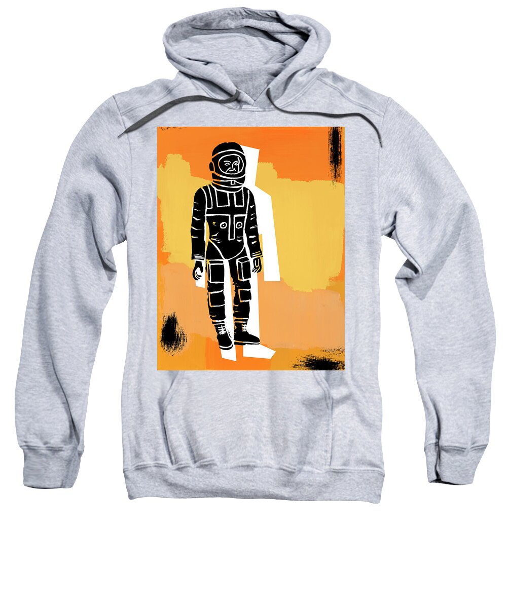 Adult Sweatshirt featuring the drawing Astronaut #2 by CSA Images