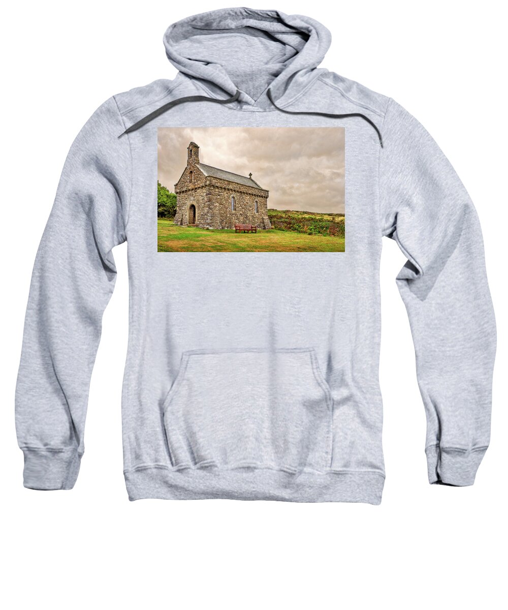 Pembrokeshire Sweatshirt featuring the photograph St Nons Retreat Chapel #2 by Mark Llewellyn