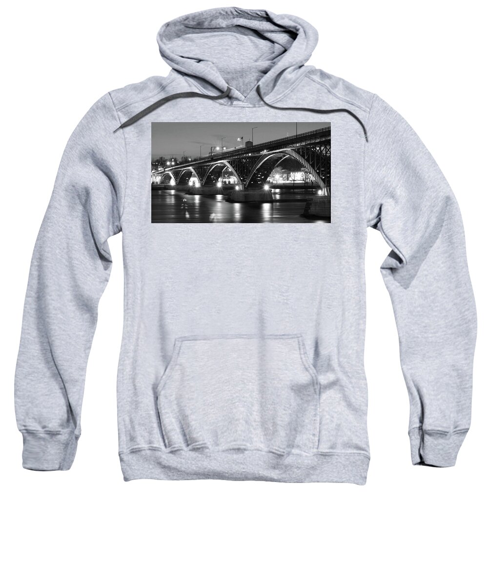 Outter Harbor Sweatshirt featuring the photograph Peace Bridge #5 by Dave Niedbala