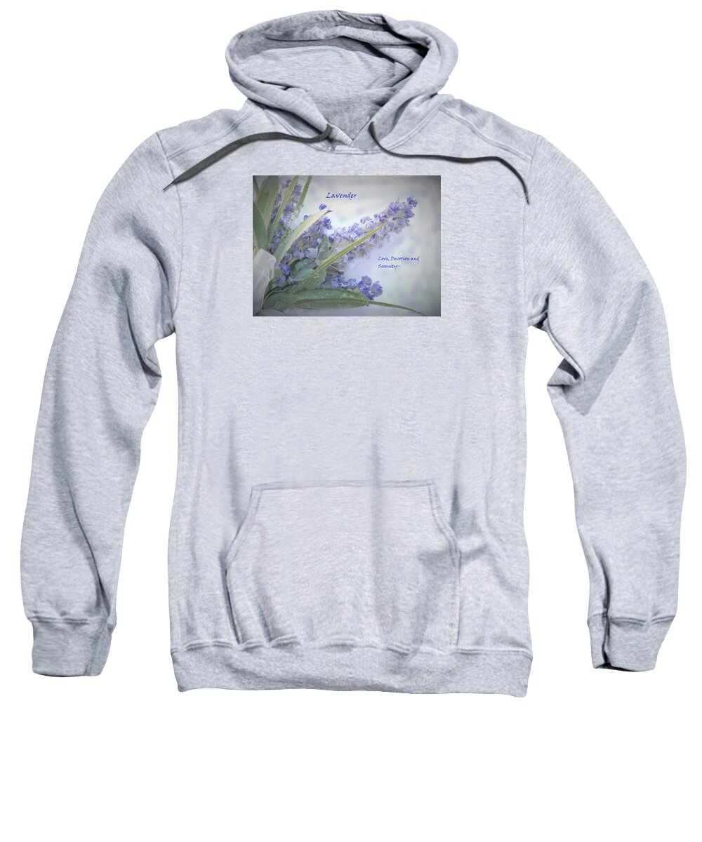 Lavender Sweatshirt featuring the photograph A Gift Of Lavender by Angela Davies
