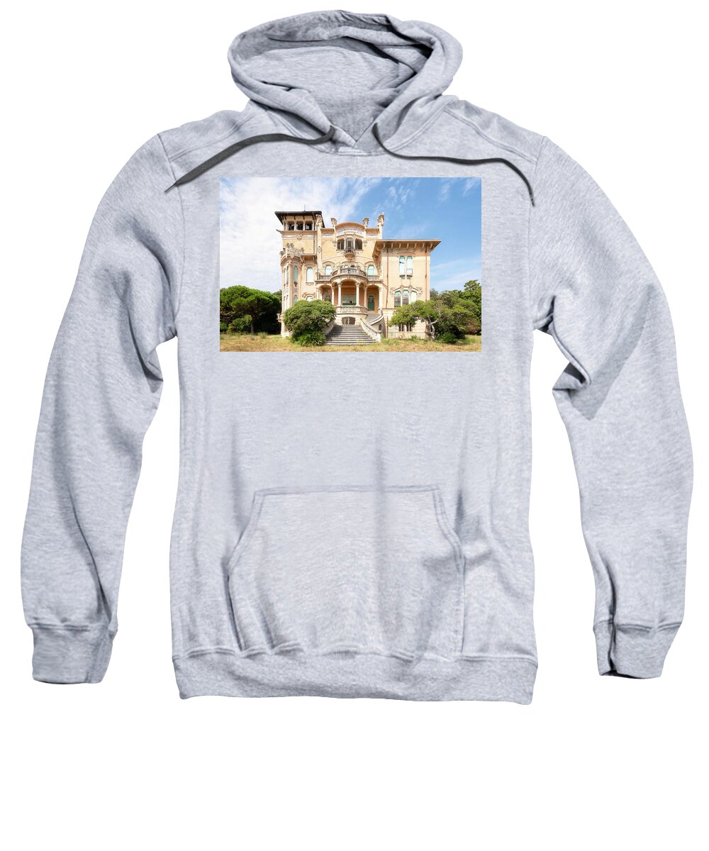 Abandoned Sweatshirt featuring the photograph Abandoned Art Nouveau Villa by Roman Robroek