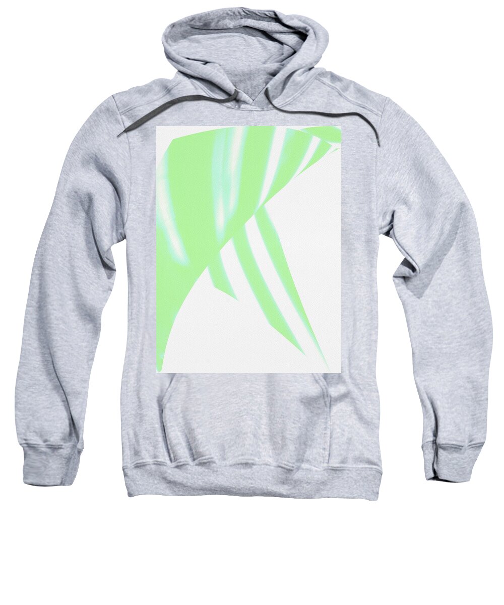 Abstract Sweatshirt featuring the photograph Abstract Art Tropical Blinds Move Green textured background by Itsonlythemoon -
