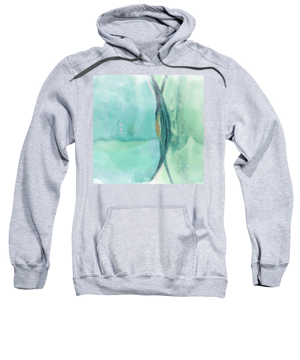 Abstract Sweatshirt featuring the painting Abstract Colored Glass II by Patricia Pinto