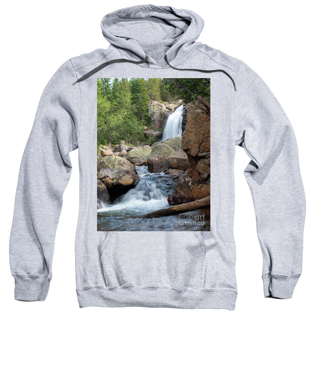 Colorado Sweatshirt featuring the photograph Alberta Falls by Julia McHugh