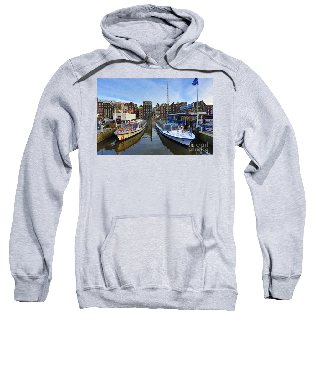 Amsterdam Sweatshirt featuring the photograph Amsterdam Central by Mina Isaac