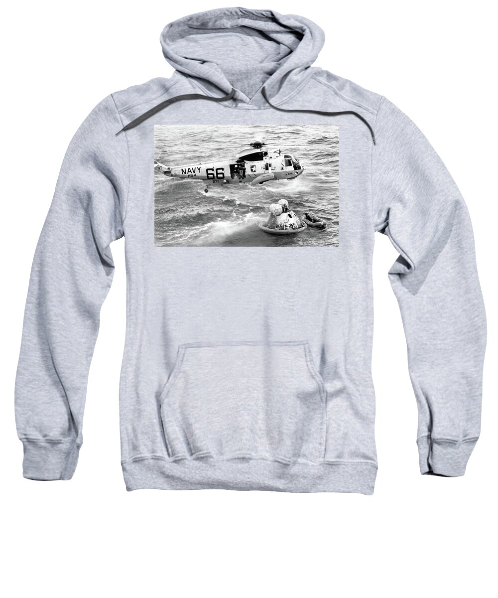 1969 Sweatshirt featuring the photograph Apollo 11 Recovery, 1969 by Science Source