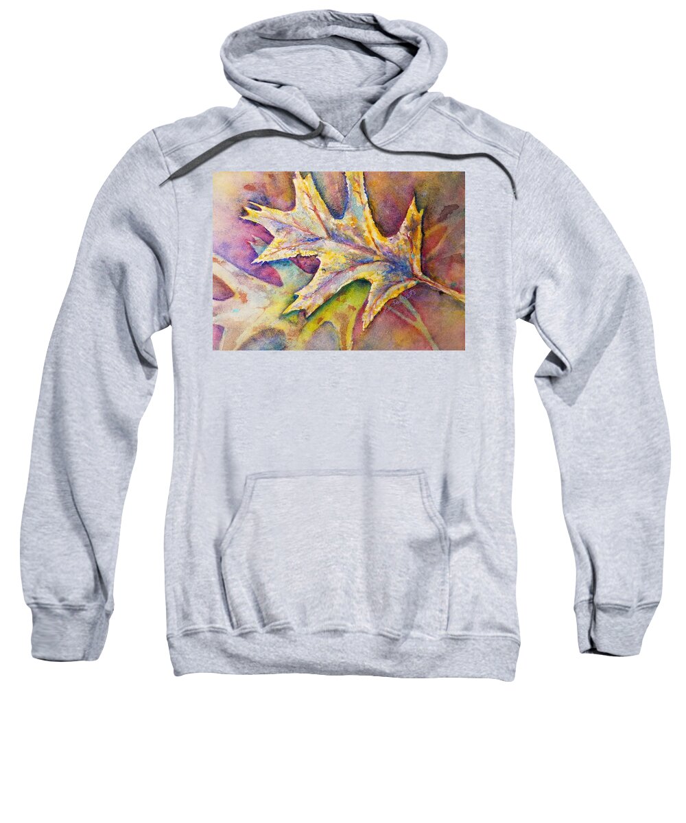 Fall Foliage Sweatshirt featuring the painting Falling in love by Lisa Debaets