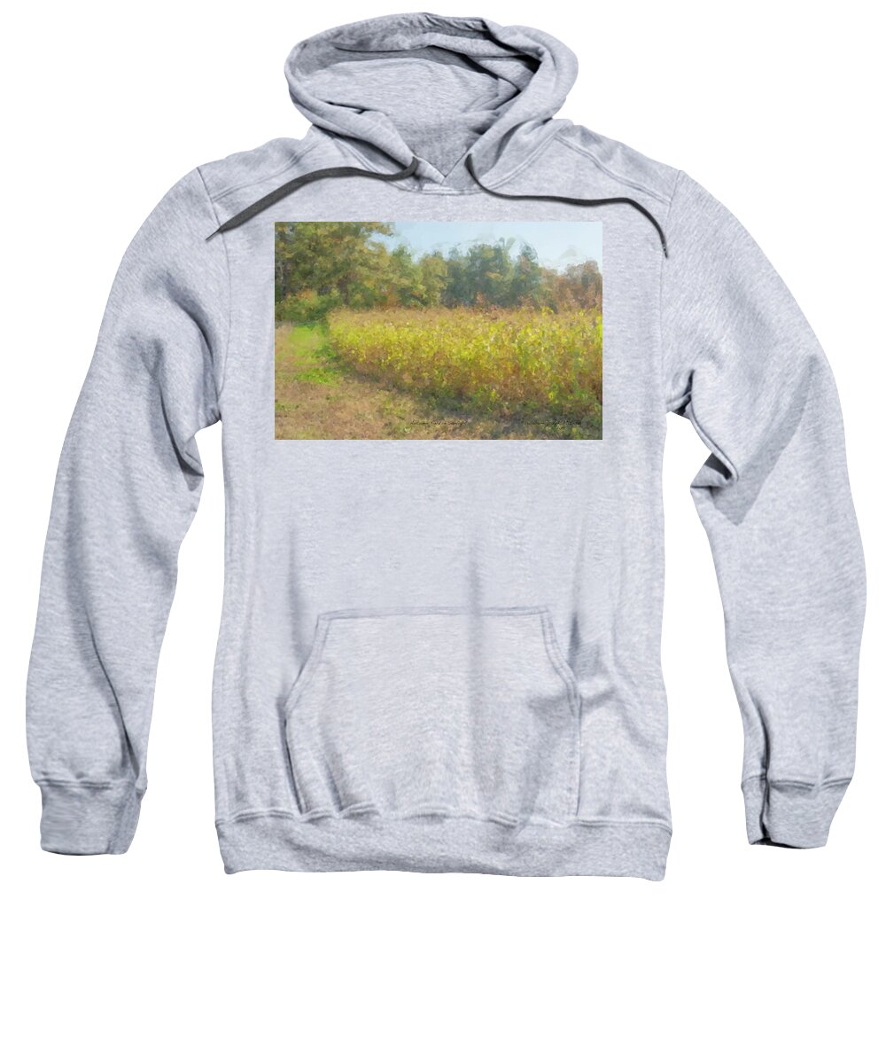 Autumn Sweatshirt featuring the painting Autumn Field in Sunlight by Bill McEntee
