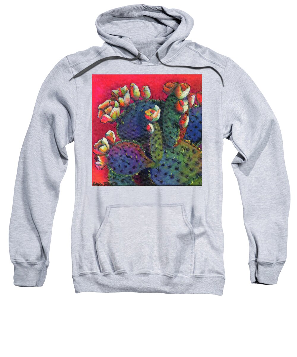 Cactus Sweatshirt featuring the painting Balmorhea by Madeline Dillner