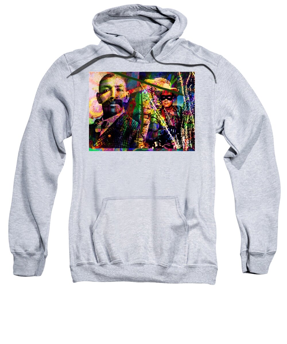 Bass Reeves Sweatshirt featuring the mixed media Bass Reeves by Joe Roache