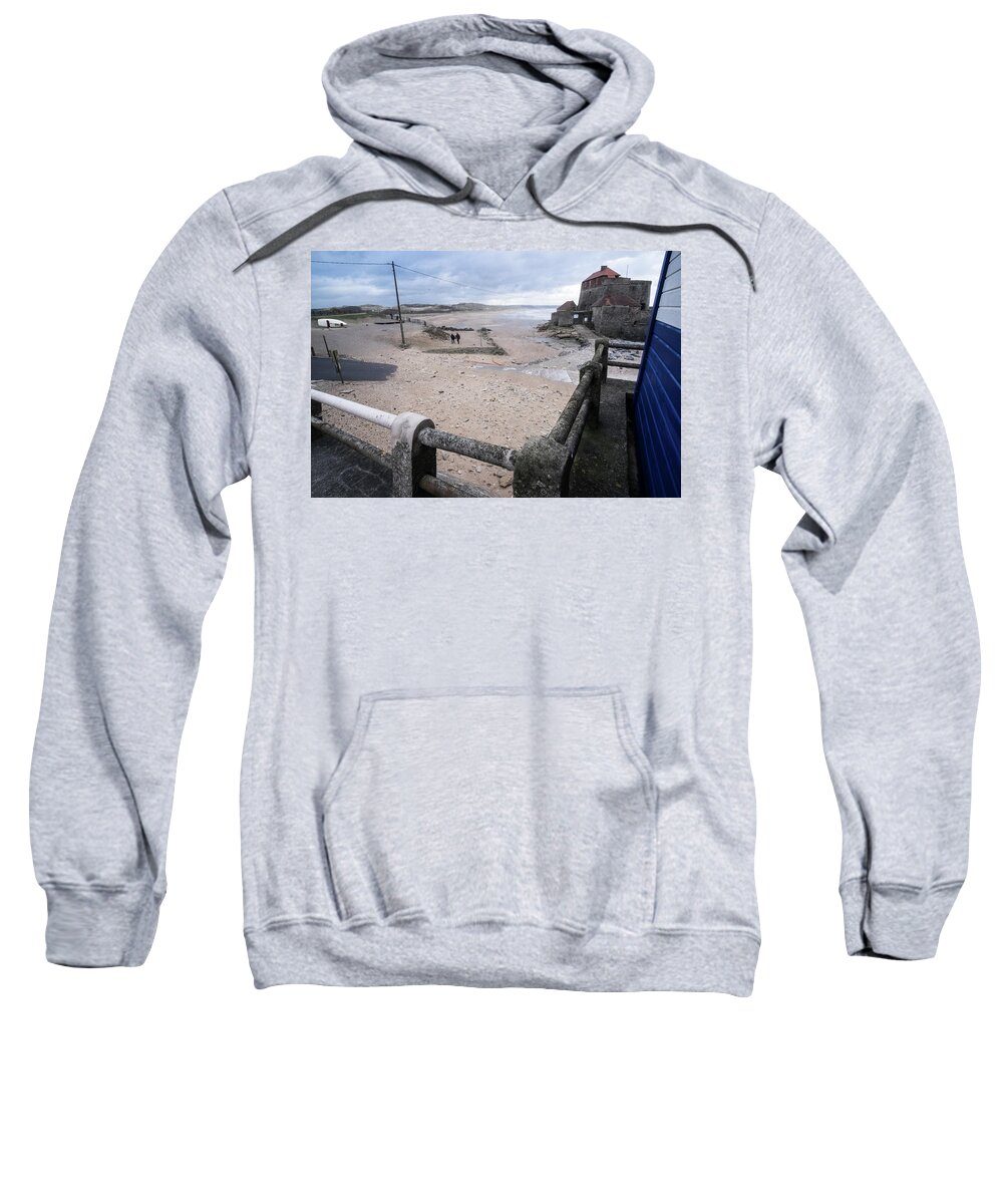 Calais Region Sweatshirt featuring the photograph Beach In Winter by Inge Elewaut