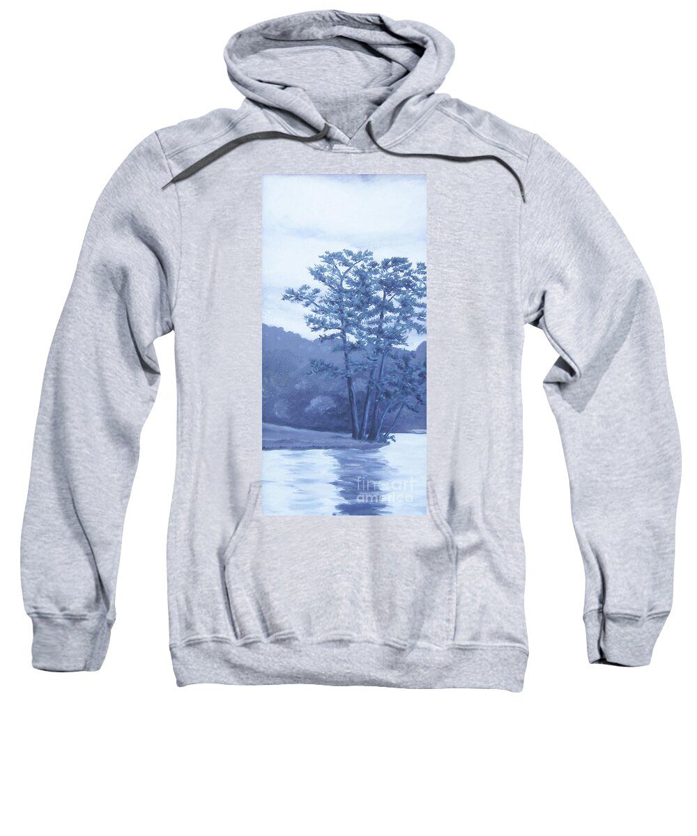 Lake Sweatshirt featuring the painting Beaver Lake by Anne Marie Brown