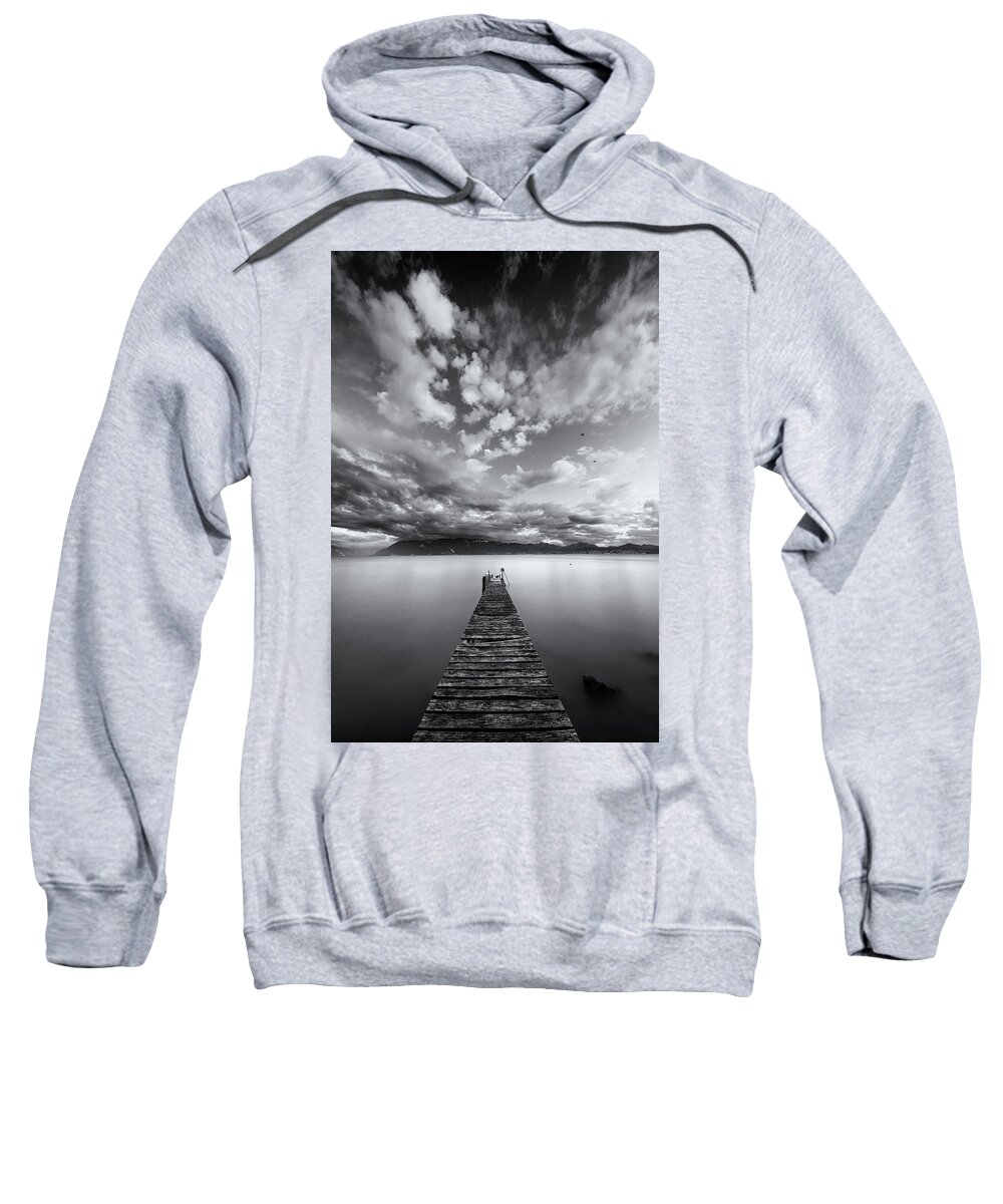 Sunset Sweatshirt featuring the photograph Birds at large by Dominique Dubied