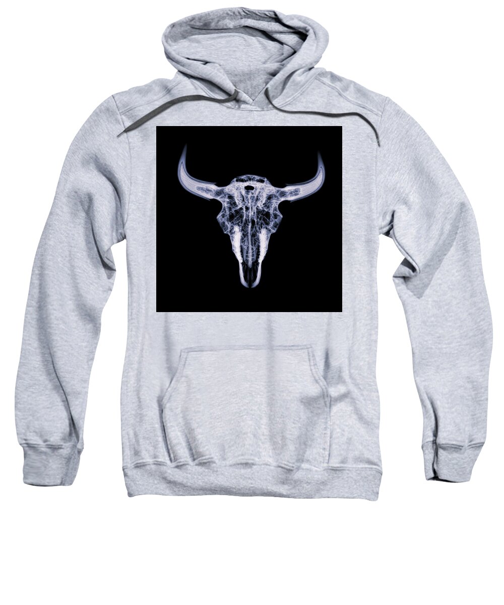 Kansas Sweatshirt featuring the photograph Bison skull x-ray 01 by Rob Graham