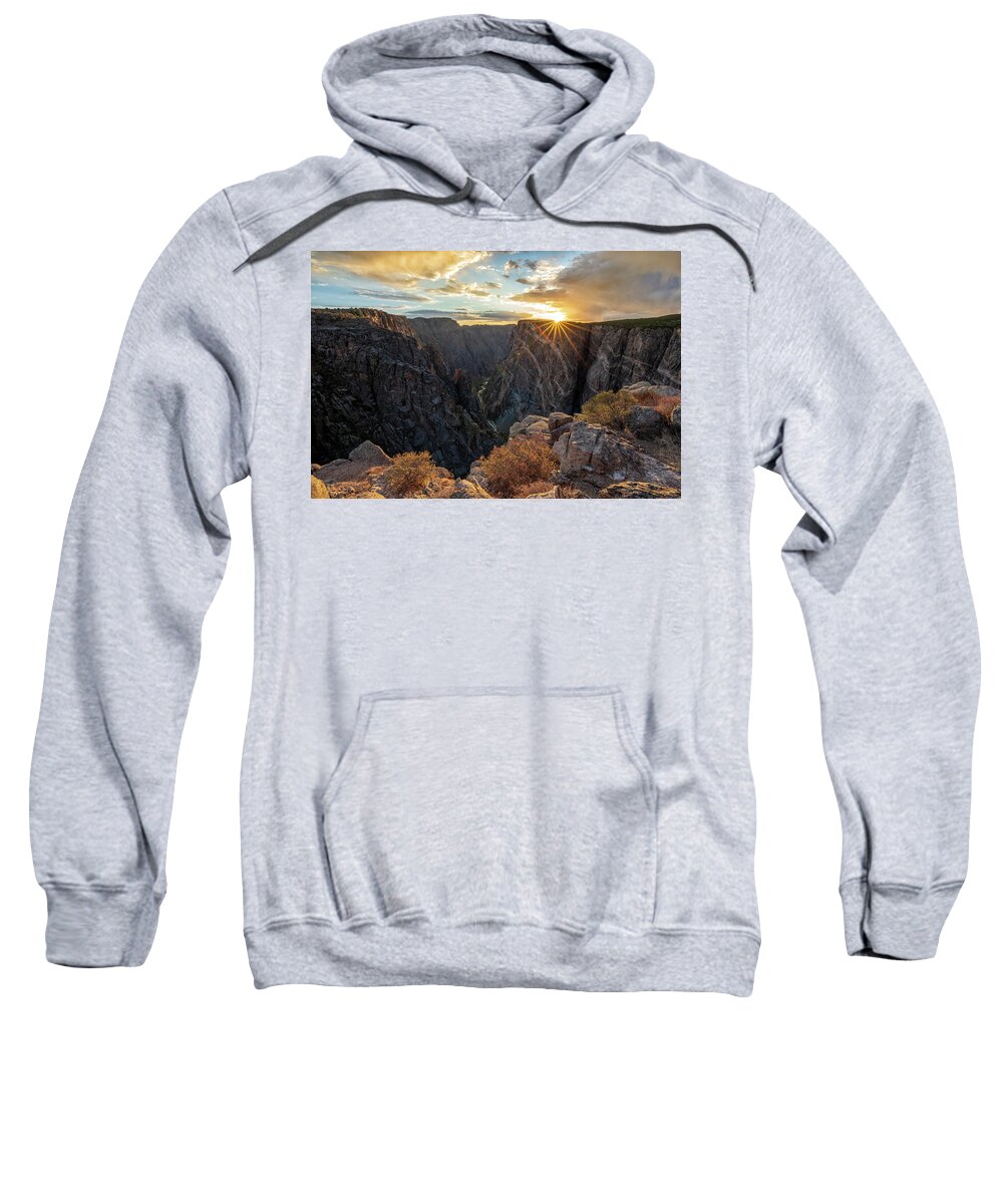 Black Canyon Of The Gunnison Sweatshirt featuring the photograph Black Canyon Sendoff by Angela Moyer
