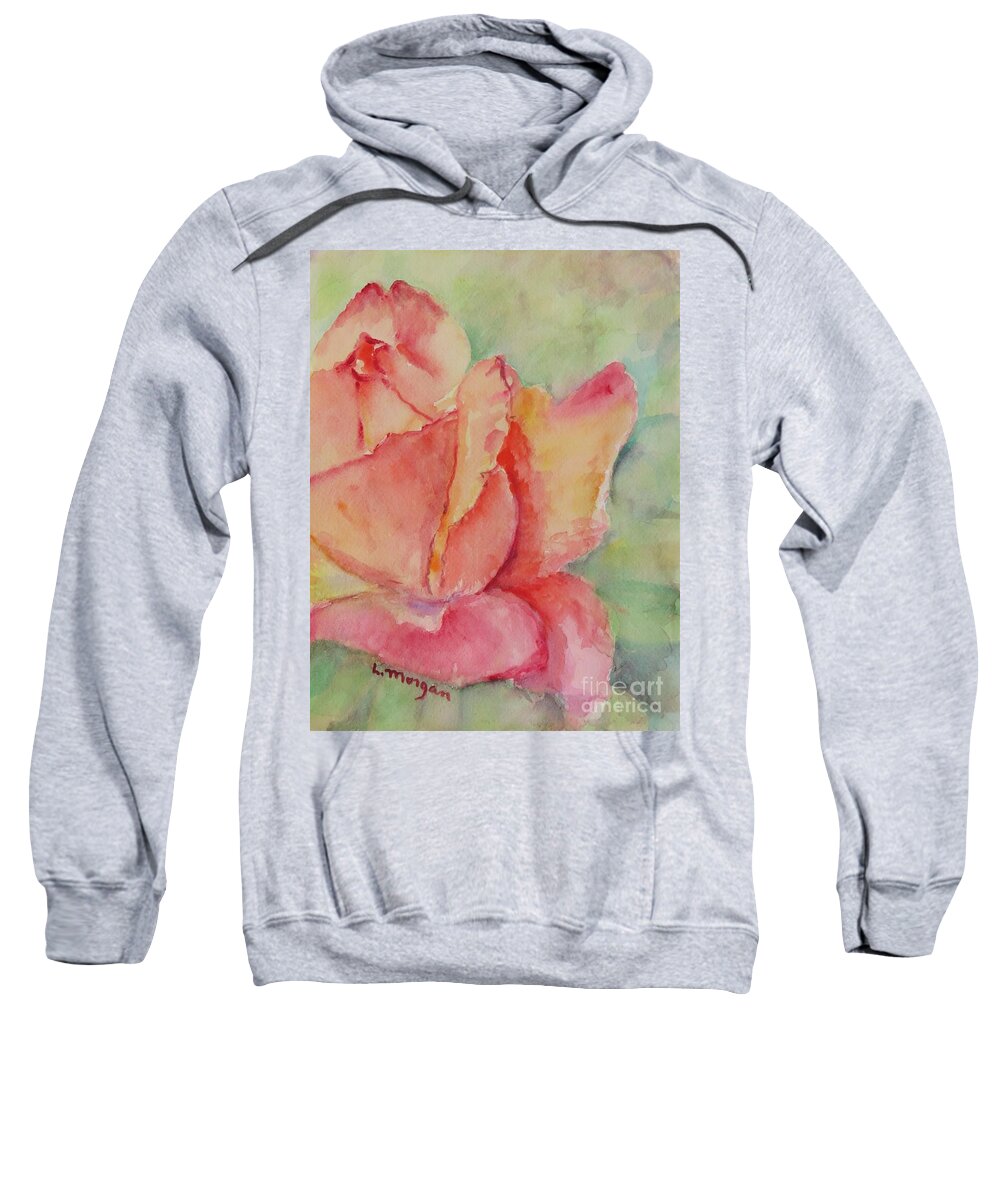 Rose Sweatshirt featuring the painting Blooming Rose by Laurie Morgan