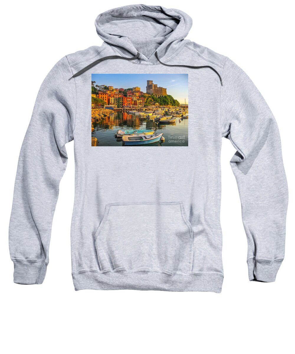 Italy Sweatshirt featuring the photograph boats of Lerici by Benny Marty