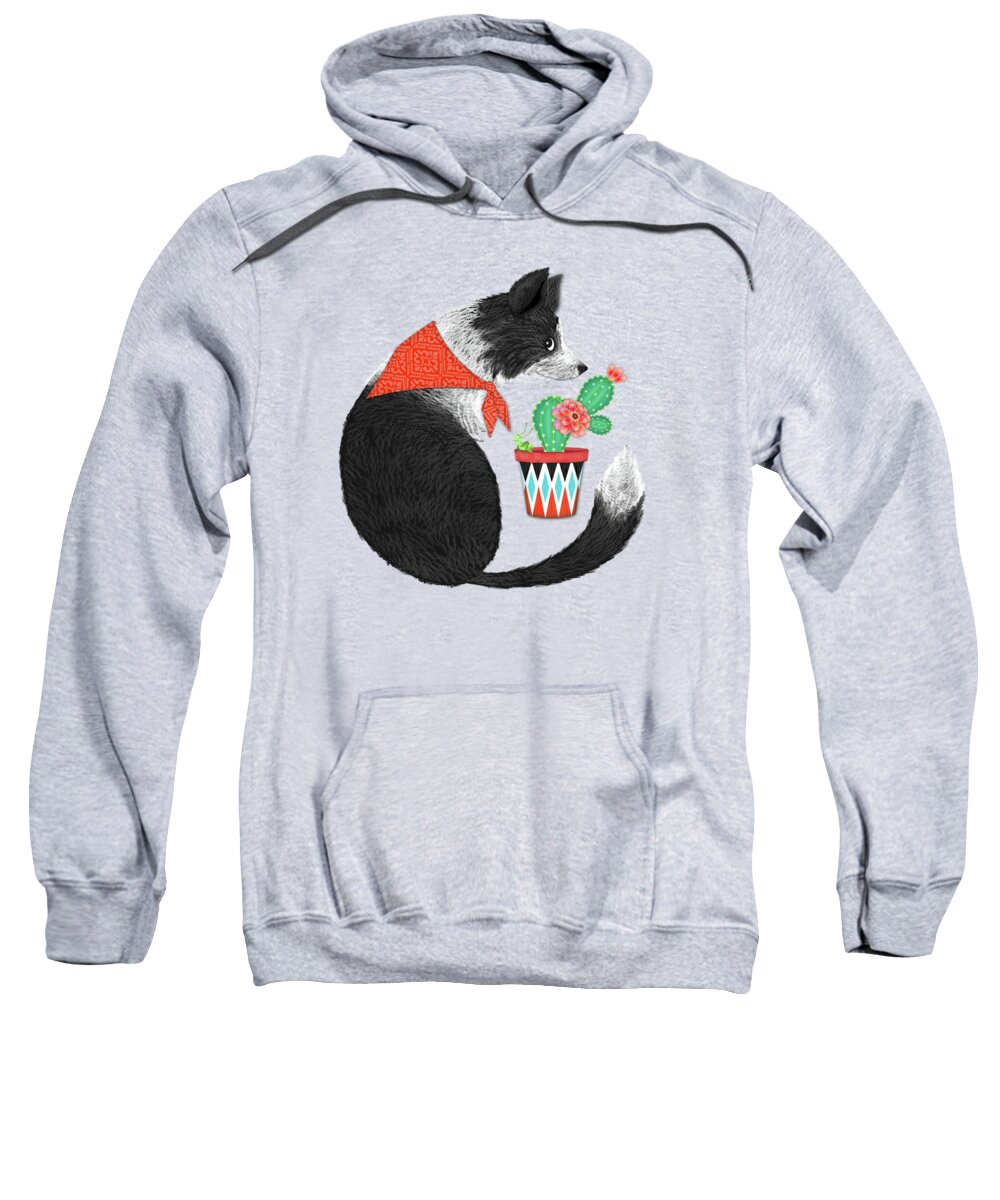 Border Collie Sweatshirt featuring the digital art C is for Collie by Valerie Drake Lesiak