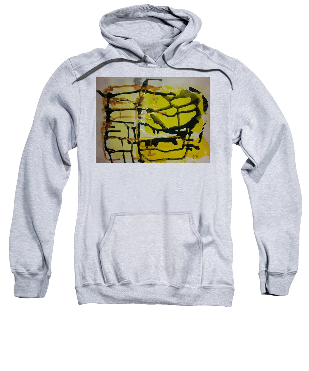  Sweatshirt featuring the painting Caos 28 by Giuseppe Monti