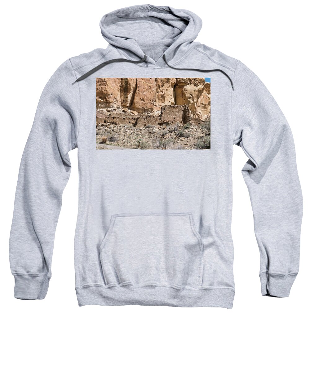 Pueblo Cultures Sweatshirt featuring the photograph Chacoan Great House, Chaco Canyon, NM by Segura Shaw Photography