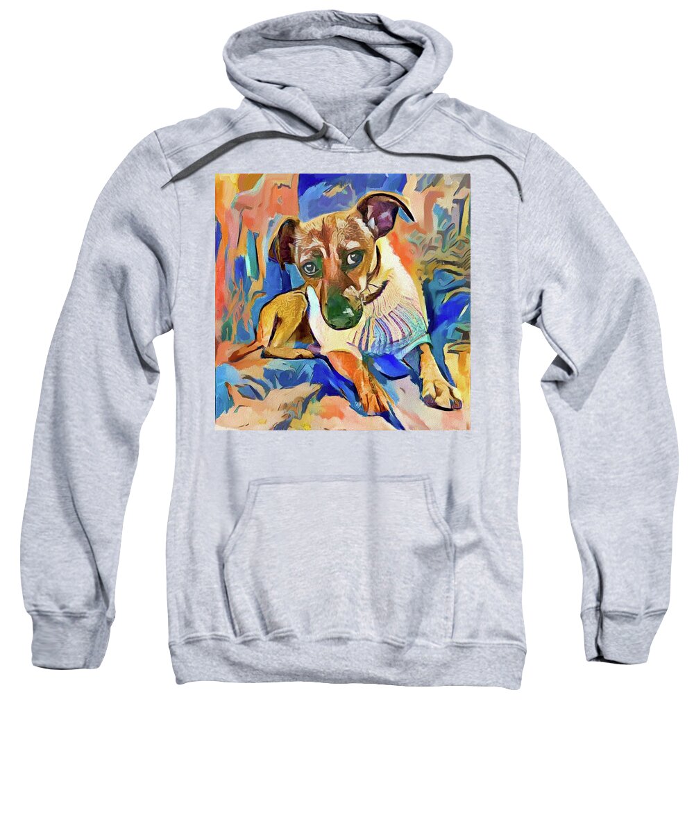 Animal Sweatshirt featuring the digital art Charming Lily by Jann Paxton