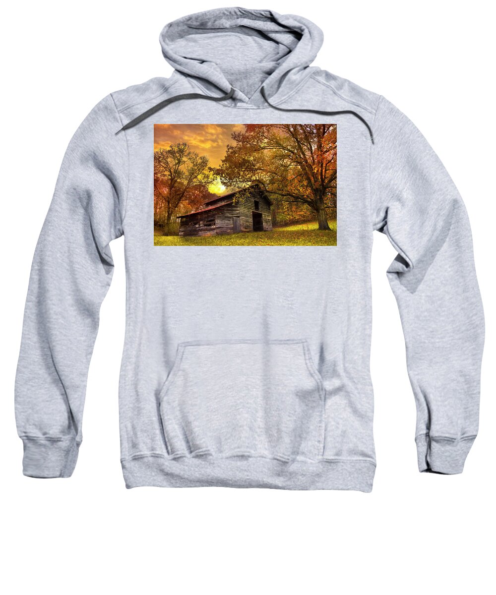 Appalachia Sweatshirt featuring the photograph Chill of an Early Fall by Debra and Dave Vanderlaan